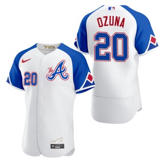 Marcell Ozuna Atlanta Braves White City Connect Authentic Jersey