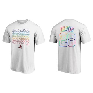 Matt Olson Atlanta Braves White Logo City Pride T-Shirt