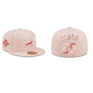 Matt Olson Atlanta Braves Pink Blossoms 59FIFTY Fitted Hat