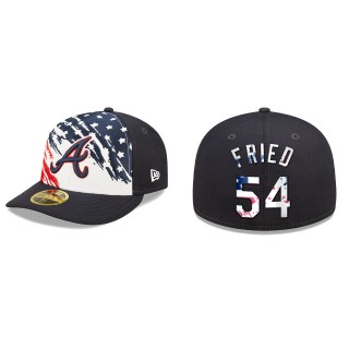 Max Fried Atlanta Braves Navy 2022 4th of July Independence Day Low Profile 59FIFTY Fitted Hat