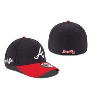 Men's Atlanta Braves Navy Red 2019 Postseason 39THIRTY Flex Hat