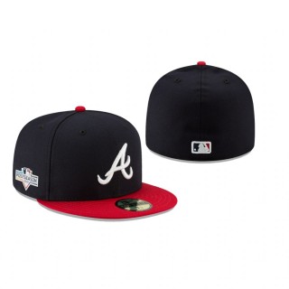 Men's Atlanta Braves Navy Red 2019 Postseason 59FIFTY Fitted Hat