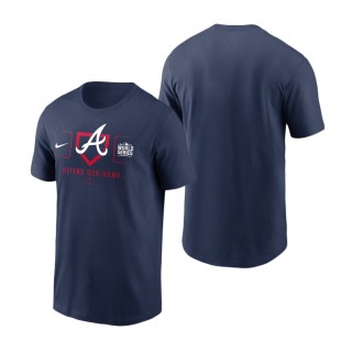 Men's Atlanta Braves Navy Home Pride T-Shirt 2021 World Series