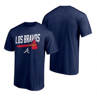 Men's Atlanta Braves Navy Los Bravos T-Shirt Hometown