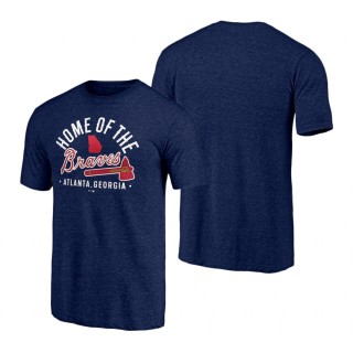 Men's Atlanta Braves Navy Tri-Blend T-Shirt Hometown