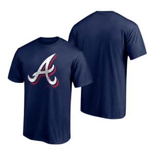 Men's Atlanta Braves Navy T-Shirt Red White and Team Logo