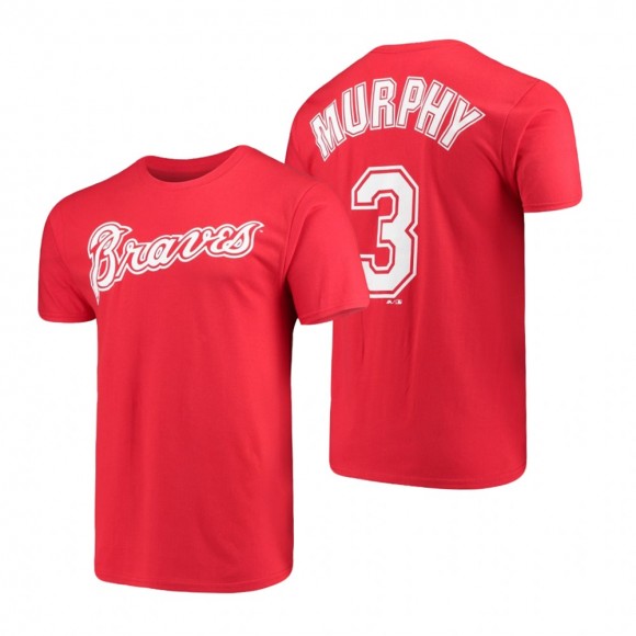 Atlanta Braves Dale Murphy Majestic Official Red T-Shirt Cooperstown Collection