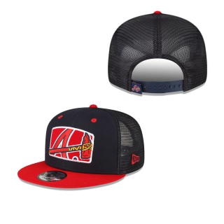 Men's Atlanta Braves Navy Logo Zoom Trucker 9FIFTY Snapback Hat