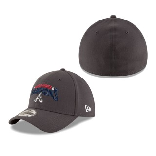 Men's Atlanta Braves New Era Graphite 2021 World Series Champions Arch 39THIRTY Flex Hat