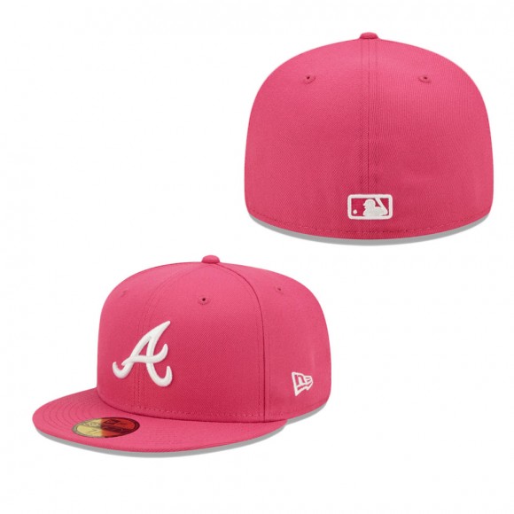 Men's Atlanta Braves New Era Beetroot Logo 59FIFTY Fitted Hat