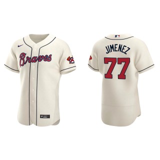 Men's Atlanta Braves Joe Jimenez Cream Authentic Alternate Jersey