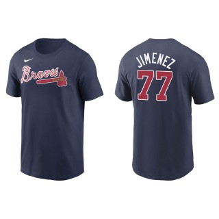 Men's Atlanta Braves Joe Jimenez Navy Name & Number T-Shirt