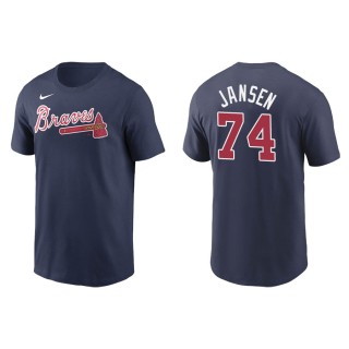 Men's Atlanta Braves Kenley Jansen Navy Name & Number Nike T-Shirt