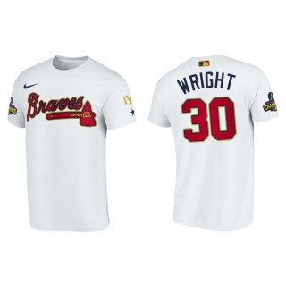 Men's Atlanta Braves Kyle Wright White 2022 Gold Program T-Shirt