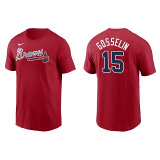 Men's Atlanta Braves Phil Gosselin Red Name & Number T-Shirt