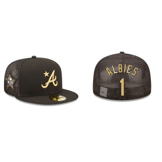 Ozzie Albies Atlanta Braves Black 2022 MLB All-Star Game On-Field 59FIFTY Fitted Hat