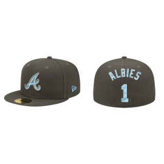 Ozzie Albies Atlanta Braves Graphite 2022 Father's Day On-Field 59FIFTY Fitted Hat