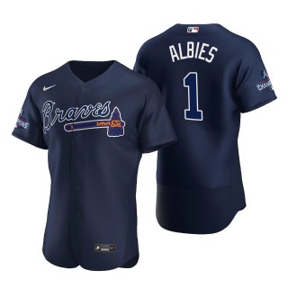 Ozzie Albies Atlanta Braves Nike Navy Alternate 2021 World Series Champions Authentic Jersey