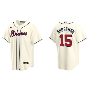Men's Atlanta Braves Robbie Grossman Cream Replica Alternate Jersey