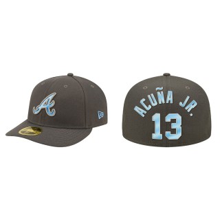 Ronald Acuna Jr. Atlanta Braves Graphite 2022 Father's Day On-Field Low Profile 59FIFTY Fitted Hat