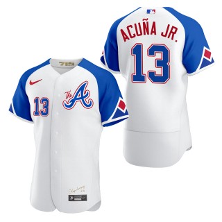 Ronald Acuna Jr. Atlanta Braves White City Connect Authentic Jersey
