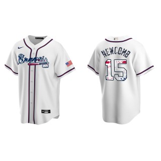 Sean Newcomb Atlanta Braves White 2022 4th of July Independence Day Home Replica Jersey