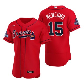 Sean Newcomb Atlanta Braves Nike Red Alternate 2021 World Series Champions Authentic Jersey
