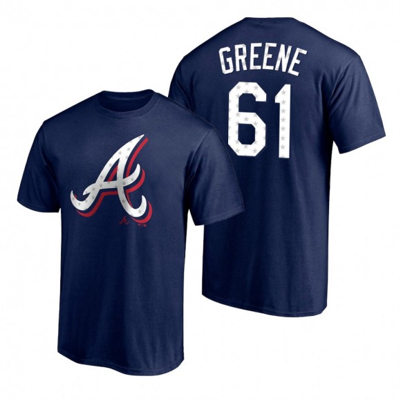 Shane Greene Braves Navy 2021 Independence Day T-Shirt