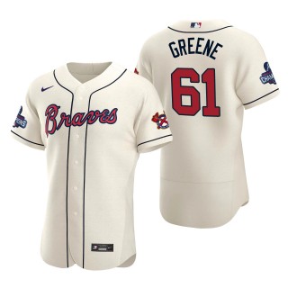 Shane Greene Atlanta Braves Nike Cream Alternate 2021 World Series Champions Authentic Jersey
