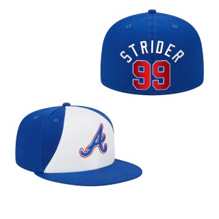 Spencer Strider Atlanta Braves White Royal 2023 City Connect Fitted Hat