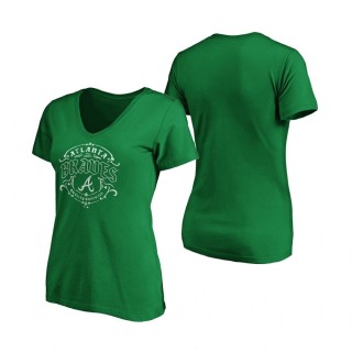 Women's St. Patrick's Day Atlanta Braves Green Tullamore T-Shirt