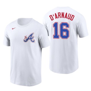 Travis d'Arnaud Atlanta Braves White 2023 City Connect Name & Number T-Shirt