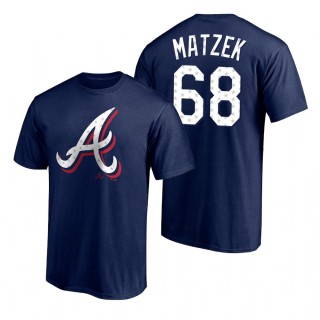 Tyler Matzek Braves Navy 2021 Independence Day T-Shirt