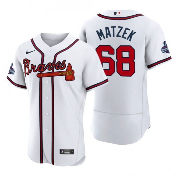 Tyler Matzek Atlanta Braves Nike White 2021 World Series Champions Authentic Jersey