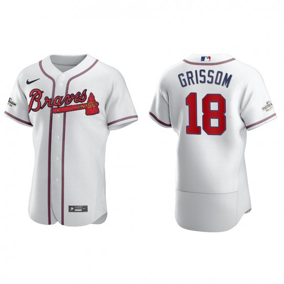 Vaughn Grissom Atlanta Braves White 2022 Postseason Authentic Jersey