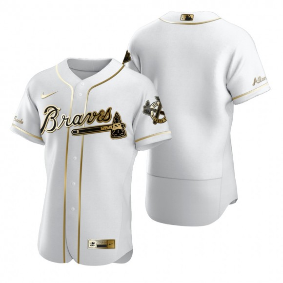 Atlanta Braves Nike White Authentic Golden Edition Jersey