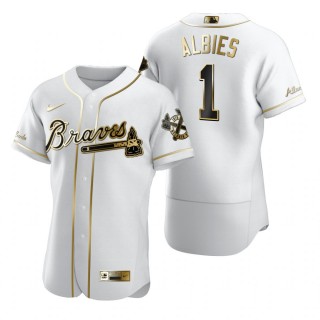 Atlanta Braves Ozzie Albies Nike White Authentic Golden Edition Jersey