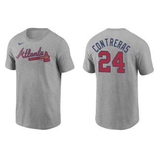 William Contreras Men's Atlanta Braves Ronald Acuna Jr. Gray Name & Number T-Shirt