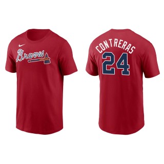 William Contreras Men's Atlanta Braves Ronald Acuna Jr. Red Name & Number T-Shirt