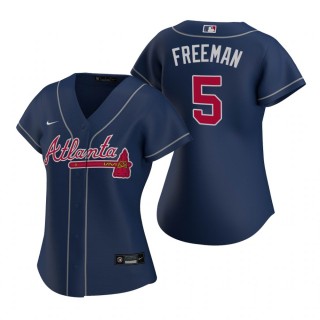 Women's Atlanta Braves Freddie Freeman Nike Navy Replica 2020 Alternate Jersey
