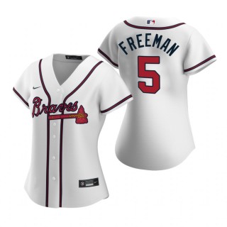 Women's Atlanta Braves Freddie Freeman Nike White 2020 Replica Home Jersey