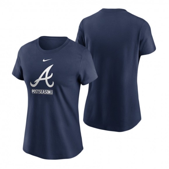 Women's Atlanta Braves Navy 2020 Postseason Graphic T-Shirt