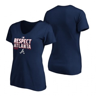 Women's Atlanta Braves Navy 2020 Postseason Locker Room T-Shirt