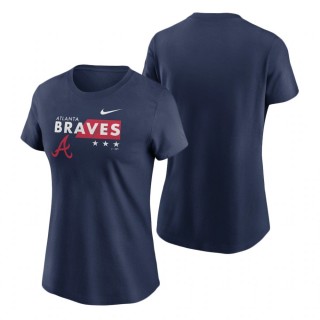 Women's Atlanta Braves Navy T-Shirt Americana
