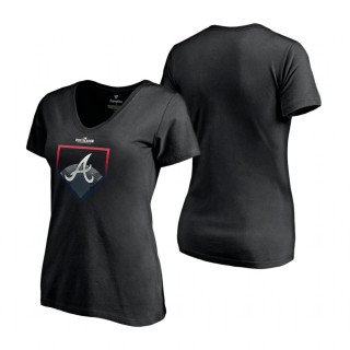 Atlanta Braves Black 2021 Postseason T-Shirt Women's