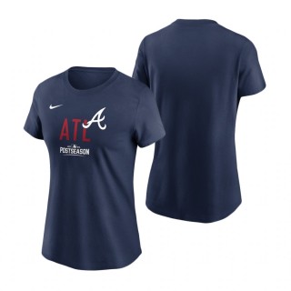 Atlanta Braves Navy 2021 Postseason T-Shirt Women's