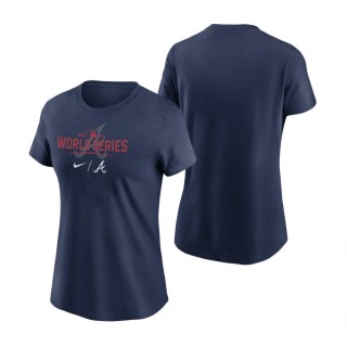 Atlanta Braves Navy 2021 World Series T-Shirt Women's