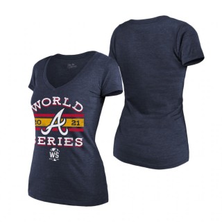 Atlanta Braves Navy 2021 World Series T-Shirt Women's