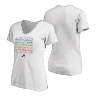 Atlanta Braves White City Pride T-Shirt Women's