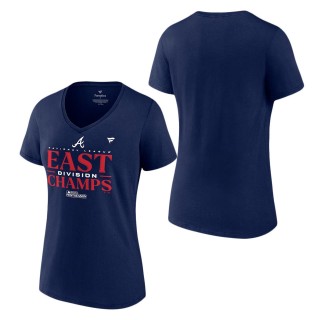 Women's Atlanta Braves Navy 2023 NL East Division Champions Locker Room T-Shirt